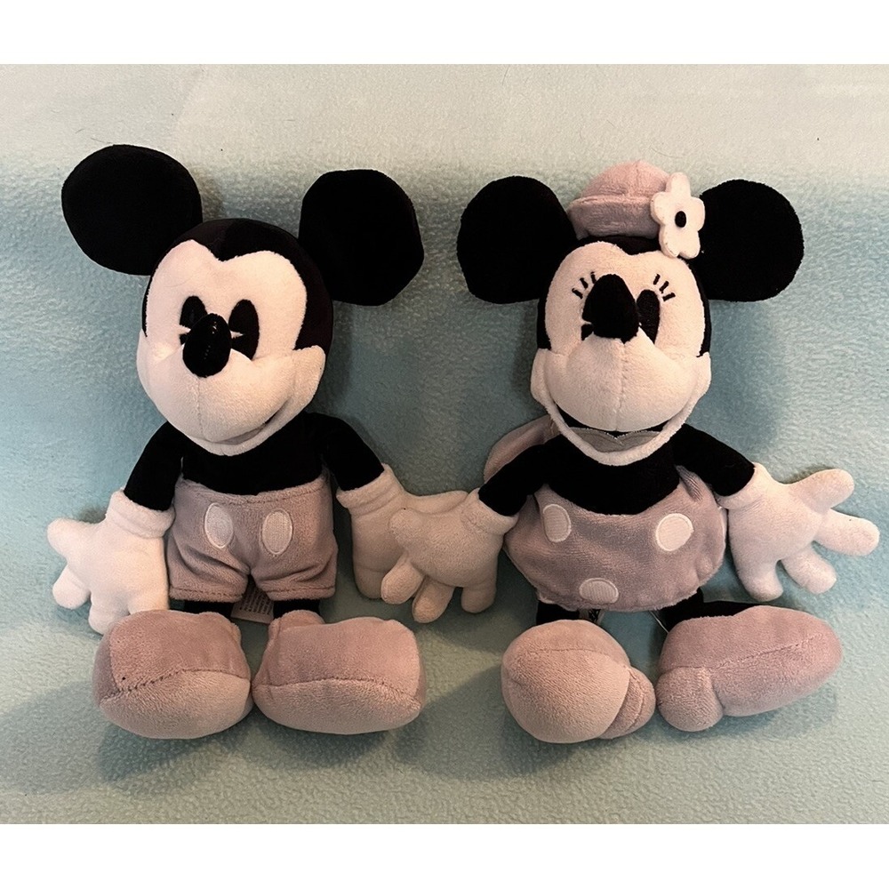 WALT DISNEY Mickey Mouse & Minnie Mono Stuffed Animal Plush Toy By Disney Parks - Picture 7 of 11